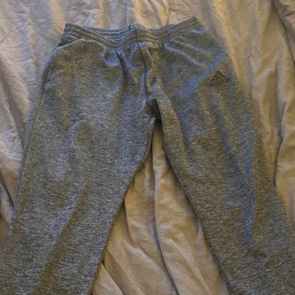 adidas Heather Gray Athletic Sweatpants
